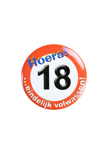 Button - Hoera 18 