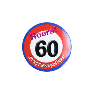Paperdreams Button - Hoera 60