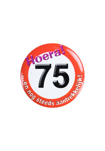 Button - Hoera 75 