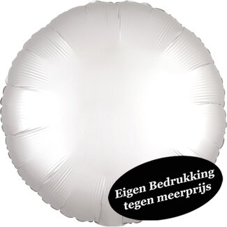 Anagram Folieballon Rond Chrome Wit - 45cm
