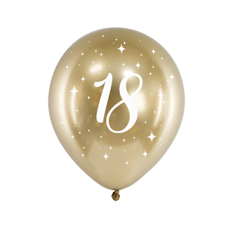 Strong Balloons Glossy Ballonnen 18 Jaar - 30cm - 6st
