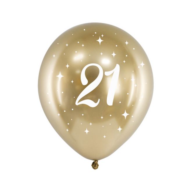 Glossy Ballonnen 21 Jaar