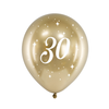 Glossy Ballonnen 30 Jaar - 30cm - 6st