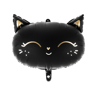 PartyDeco Folieballon Cat Black - 48x36cm