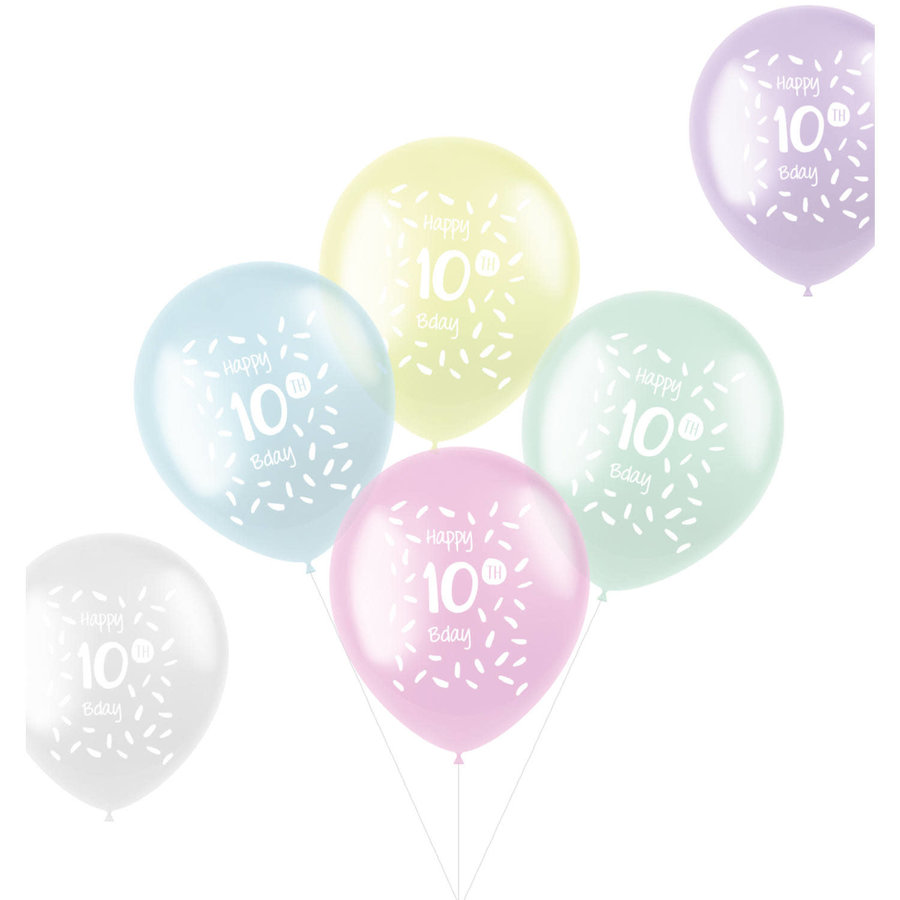 Ballonnen Pastel 10 Jaar-1