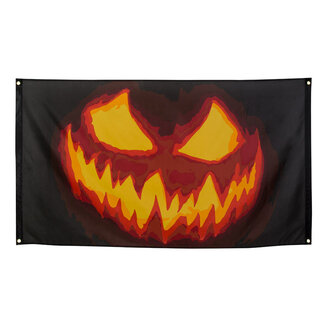 Boland Polyester vlag Creepy Pumpkin