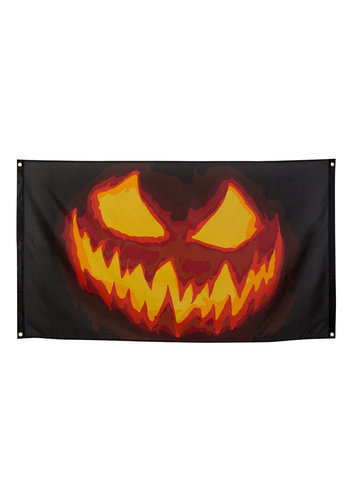 Polyester vlag Creepy Pumpkin (90 x 150 cm) 