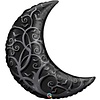 Qualatex Folieballon Black Goth Crescent Moon