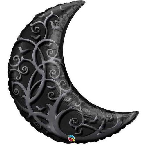 Folieballon Black Goth Crescent Moon - 89cm 