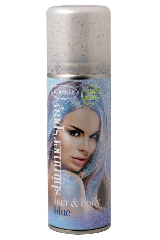 Haar & Body Spray Glitter Blauw voor Party online