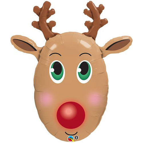 Folieballon Red Nose Reindeer - 91cm 