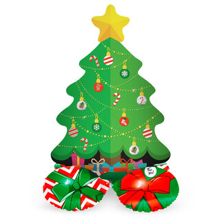 Folatex Folieballon met Standaard Kerstboom - 81 cm