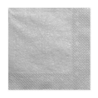 PartyDeco Servetten - Metallic Zilver