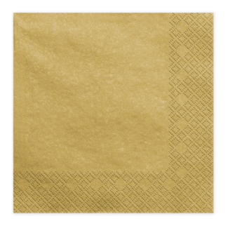 PartyDeco Servetten - Metallic Goud