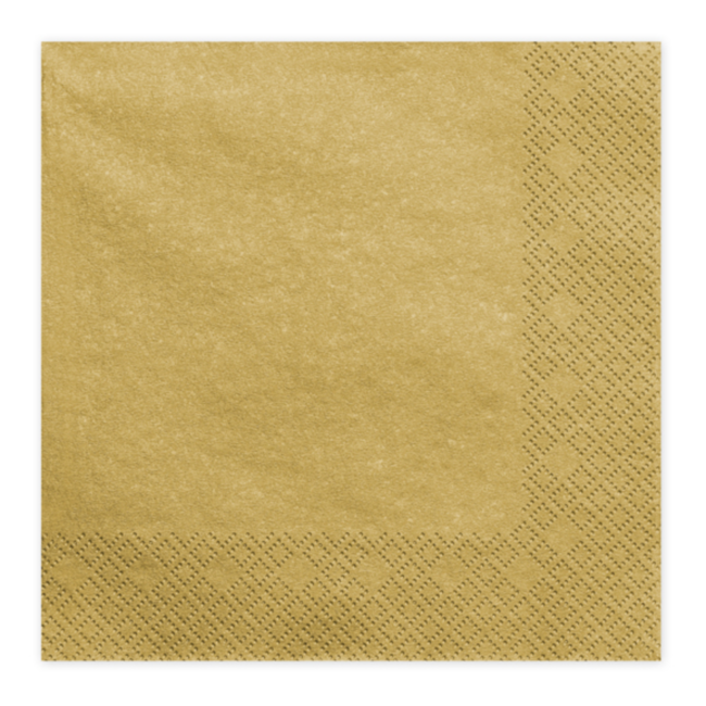 Servetten - Metallic Goud - 20 stuks - 33cm