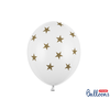 BelBal Ballonnen Wit met gouden sterren - 30cm - 6st