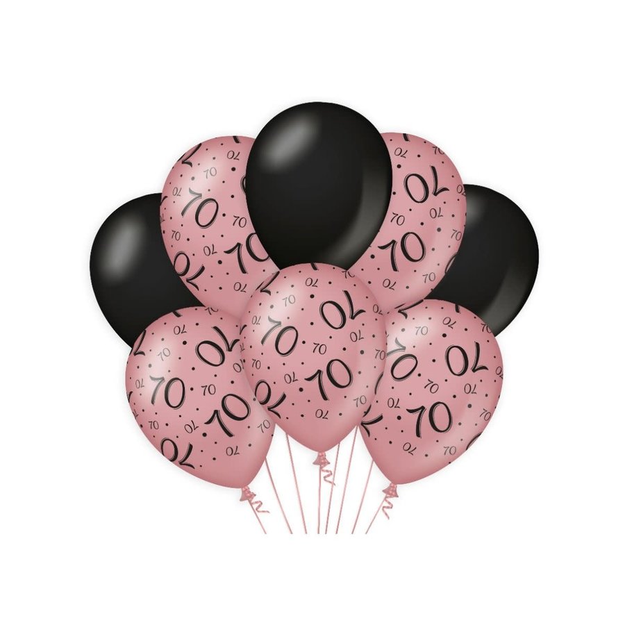 Ballonnen 70 - Rosé Gold & Black - 8 st-1