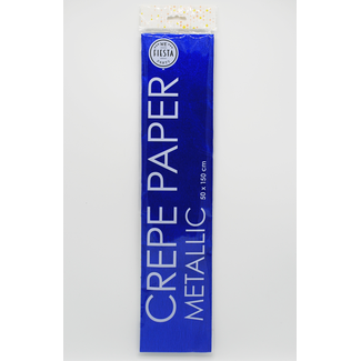 Crepe Papier - Glitter Blauw - 150x50cm
