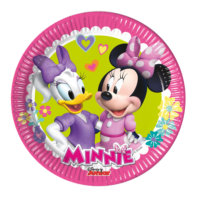 Minnie Mouse Tropical Bordjes - 20cm - 8 stuks