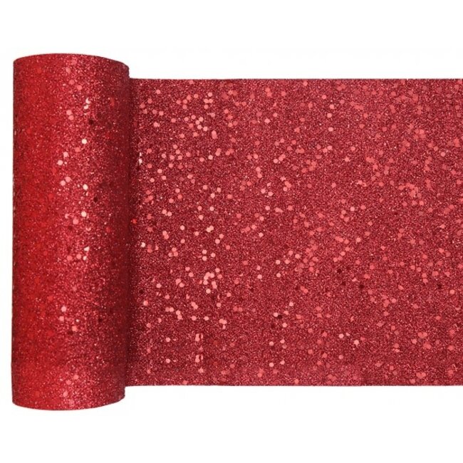 Tafel Loper Glitter - Rood