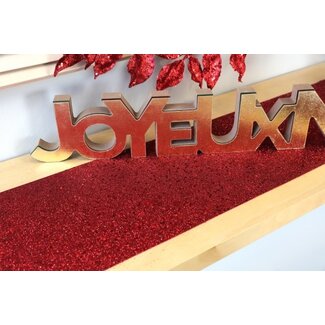 Santex Tafel Loper Glitter - Rood - 15x500cm