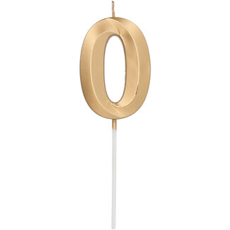 Folat Kaars Glamour Goud - Cijfer 0