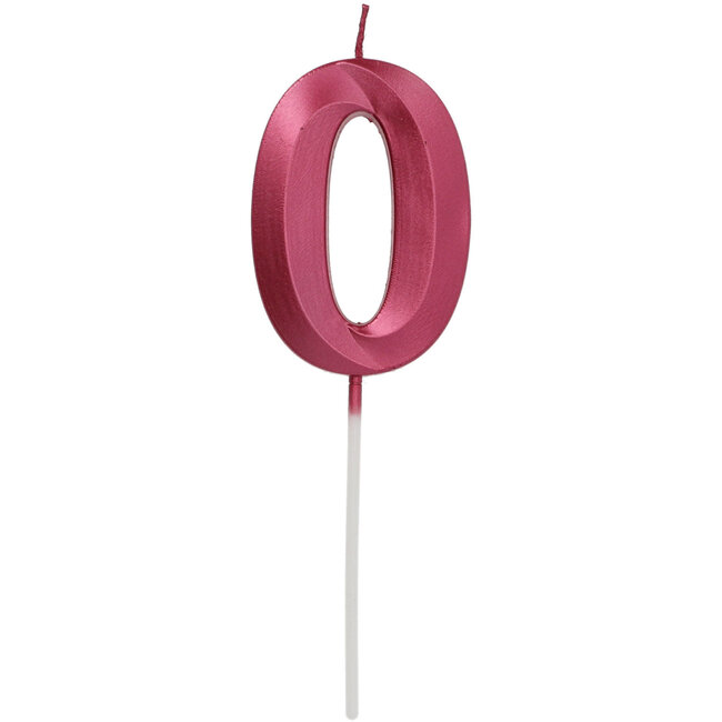 Kaars Glamour Roze - Cijfer 0