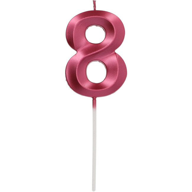 Kaars Glamour Roze - Cijfer 8