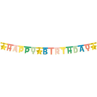 Letterslinger "Happy Birthday" Retro - 1,6 mtr