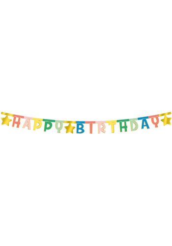 Letterslinger "Happy Birthday" Retro - 1,6 mtr 