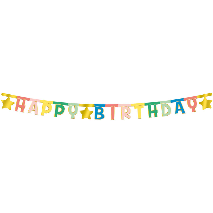 Letterslinger "Happy Birthday" Retro - 1,6 mtr-1