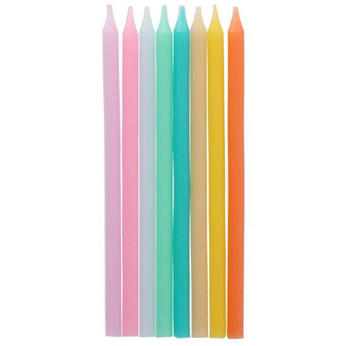 Kaarsen Pastel Meerkleurig 10cm - 24 stuks 