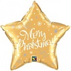 Qualatex Folieballon Merry Christmas! Festive Gold