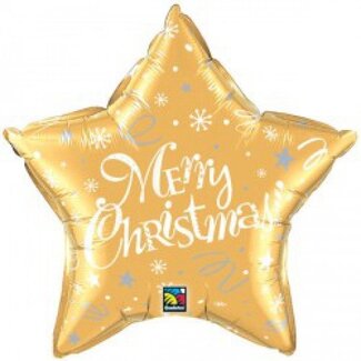 Qualatex Folieballon Merry Christmas! Festive Gold - 45cm