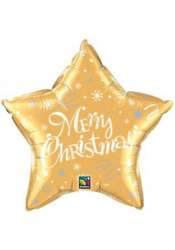 Folieballon Merry Christmas! Festive Gold - 45cm 