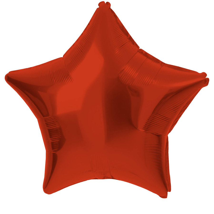 Folieballon Ster Satijn Rood-2