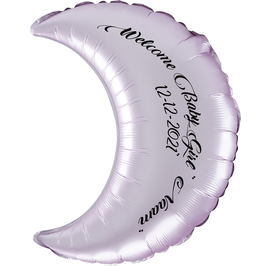 Folieballon Halve Maan - Pastel roze-4