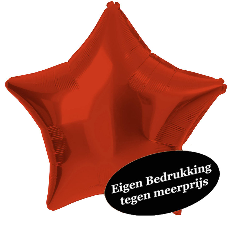 Folieballon Ster Satijn Rood-1