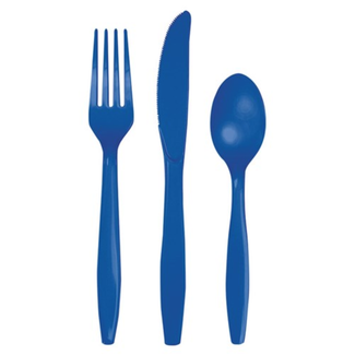 Globos Bestek Donker Blauw - 18 stuks