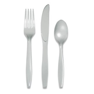 Globos Bestek Zilver - 18 stuks