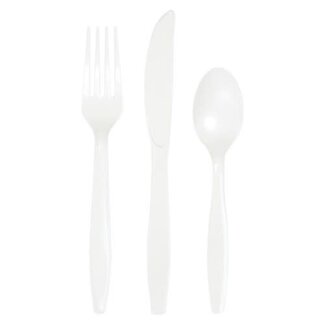 Globos Bestek Wit - 18 stuks