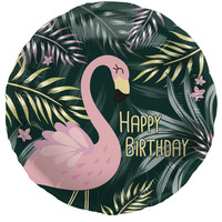 Folieballon Verjaardag Tropical Flamingo