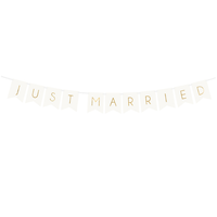 thumb-Banner Just Married - wit - 15 x 155 cm-1