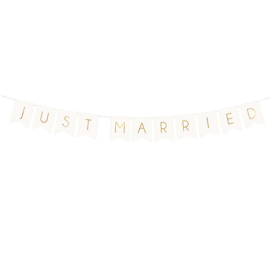 Banner Just Married - wit - 15 x 155 cm-1
