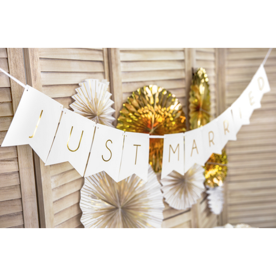 Banner Just Married - wit - 15 x 155 cm-3