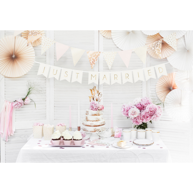 Banner Just Married - wit - 15 x 155 cm