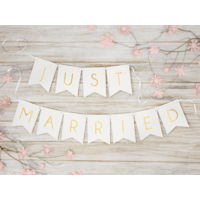 thumb-Banner Just Married - wit - 15 x 155 cm-5