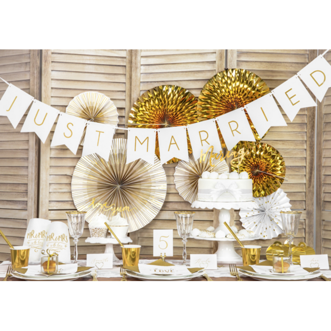 Banner Just Married - wit - 15 x 155 cm