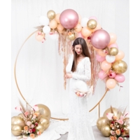 thumb-Ronde ballon 61 cm - Chrome Oud Rose - 1 st-2