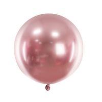 thumb-Ronde ballon 61 cm - Chrome Oud Rose - 1 st-1